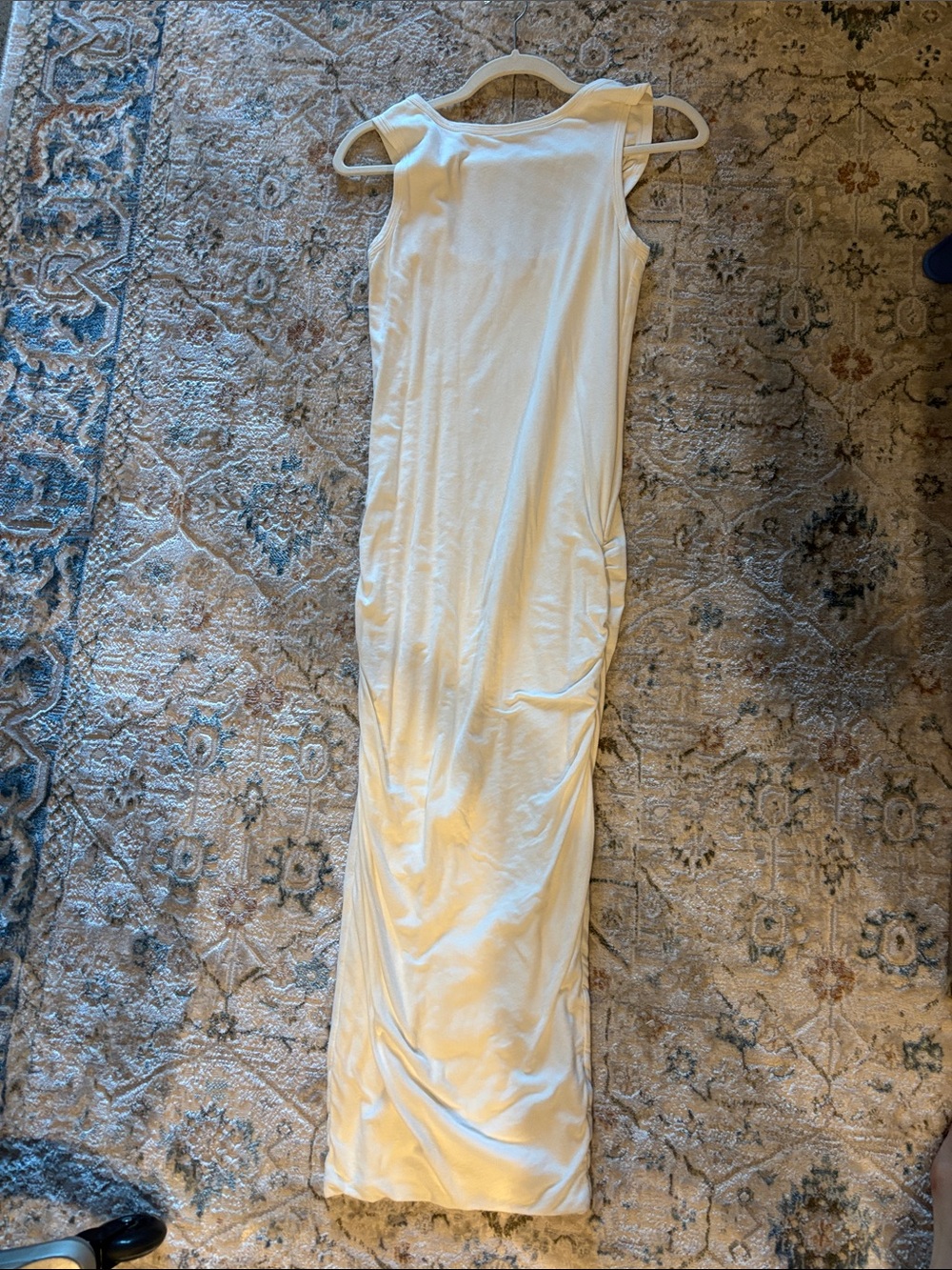 James Perse Cream Sleeveless Midi Dress